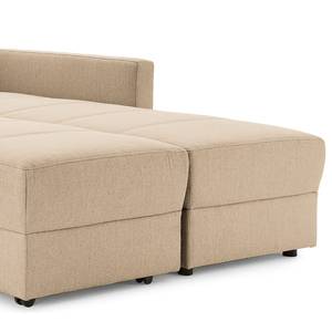 Ecksofa Looks II Webstoff Cody: Beige - Longchair davorstehend rechts