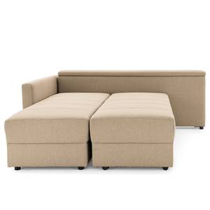 Ecksofa Looks II Webstoff Cody: Beige - Longchair davorstehend links