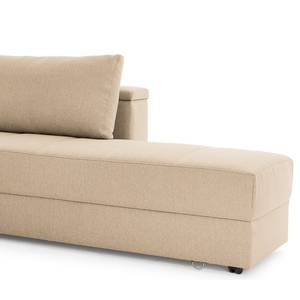 Ecksofa Looks II Webstoff Cody: Beige - Longchair davorstehend links