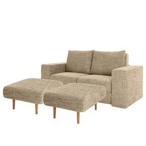 Sofa Looks-V1 (2-Sitzer) Webstoff Folmar: Hellbraun - Breite: 192 cm