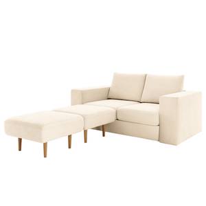 Sofa Looks-V1 (2-Sitzer) Microfaser Marta: Creme - Breite: 192 cm