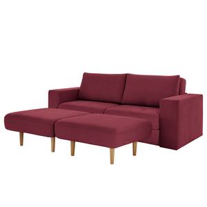 Sofa Looks-V1 (3-Sitzer) Microfaser Marta: Bordeaux