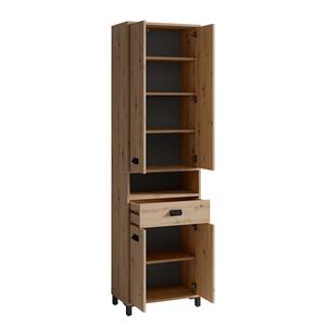 Hoge kast Vendooren Artisan eikenhouten look/zwart