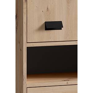 Hochschrank Vendooren Eiche Artisan Dekor / Schwarz