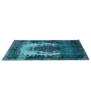 Laagpolig vloerkleed Kelim Pop Turquoise - 300 x 200 cm
