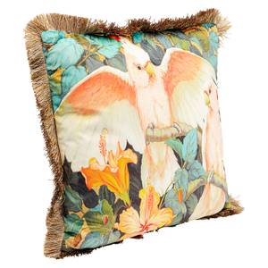 Coussin à franges Perroquets Polyester - Multicolore