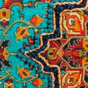 Coussin Boho Antike Coton / Chenille de polyester - Multicolore
