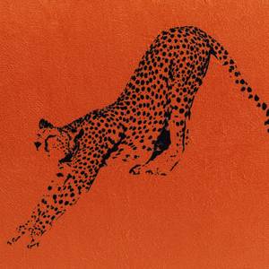 Cuscino Panther Poliestere - Arancione / Nero