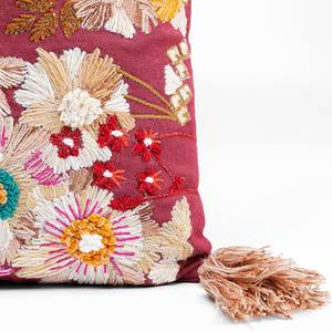 Sierkussen Embroidery Blossom katoen/polyester - meerdere kleuren