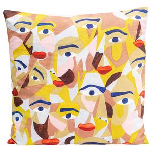 Dekokissen Artistic Faces Polyester - Mehrfarbig