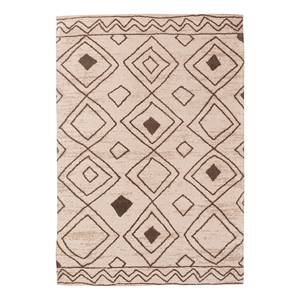 Laagpolig vloerkleed Rabat katoen/polyester - bruin
