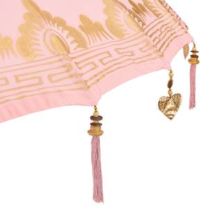 Sonnenschirm ORIENTAL LOUNGE Baumwollstoff / Fruchtholz - Pink