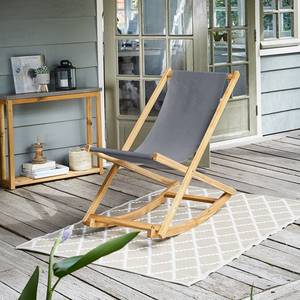 Chaise de jardin TIMEOUT Partiellement en acacia massif - Gris