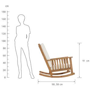 Chaise de jardin LET GO Partiellement en acacia massif / Polyester - Naturel