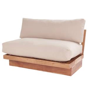 Loungesofa DOCKLAND Akazie teilmassiv / Baumwolle - Braun / Creme