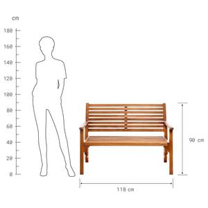 Banc de jardin SOMERSET Partiellement en acacia massif - Marron