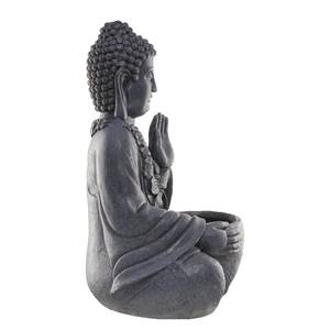 Statue mit Blumentopf BUDDHA Magnesia - Dunkelgrau