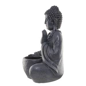 Statue mit Blumentopf BUDDHA Magnesia - Dunkelgrau