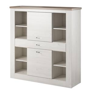 Highboard Kilcar Wit pijnboomhout/Truffels