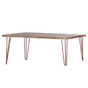 Tavolino da salotto Tardo Legno massello di acacia - Rosso