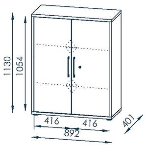 Armoire à dossiers Homebase VIII Gris platine