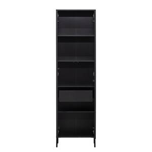 Schrank Woodrow Kiefer massiv - Schwarz