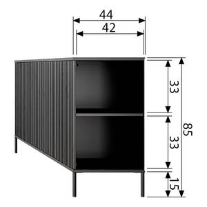 Dressoir Woodrow I massief essenhout - Donkere essenhouten