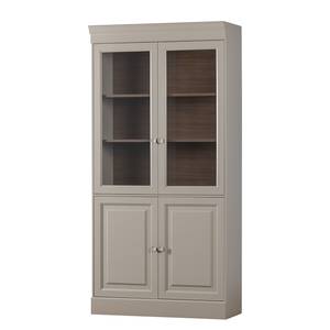 Vitrinenschrank Solari Kiefer massiv - Kiefer Grau