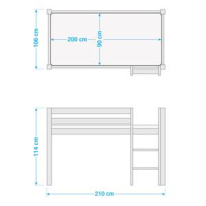 Hoogslaper Pino Princess Sophie Wit - Met ladder