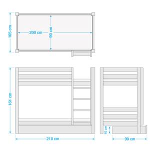 Stapelbed Pino Wit - 1