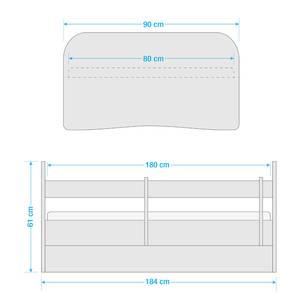 Lit enfant Babydreams Basic Blanc - 80 x 180 cm - Avec sommier à lattes