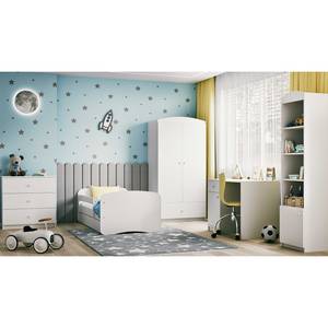 Lit enfant Babydreams Basic Blanc - 80 x 160cm - Avec sommier à lattes & matelas