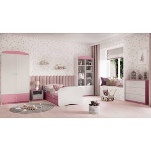 Kinderbett Babydreams Basic Pink - 80 x 180 cm - Mit Lattenrost & Matratze