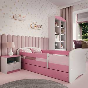 Lit enfant Babydreams Basic Rose foncé - 80 x 160cm - Avec sommier à lattes & matelas