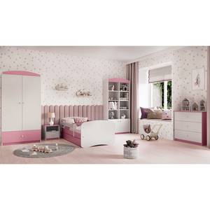 Lit enfant Babydreams Basic Rose foncé - 80 x 160cm - Avec sommier à lattes & matelas