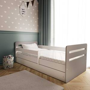 Kinderbed Tomi Wit - 80 x 180 cm - Met lattenbodem & matras