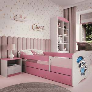 Kinderbett Babydreams Waschbär Pink - 80 x 180 cm - Mit Lattenrost & Matratze