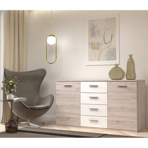 Sideboard Piemont II Weiß / Sandeiche Dekor