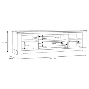 TV-Lowboard Sandvik I Eiche Weiß Dekor / Eiche Nelson Dekor