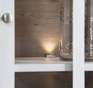 Vetrina e credenza Sandvik Illuminazione inclusa - Effetto rovere bianco / Effetto rovere Nelson