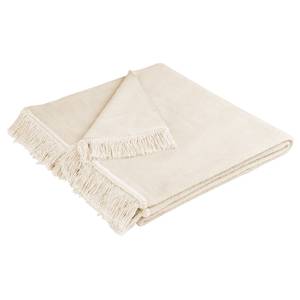 Plaid Cotton Cover Mischgewebe - Creme - 50 x 200 cm