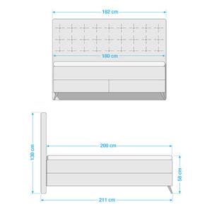 Boxspring La Maison Beige - 180 x 200cm - Tweepersoonsmatras H2/H3