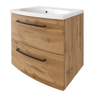 Badezimmerset Swinton IV (4-teilig) Inklusive Beleuchtung - Wotaneiche Dekor - Breite: 90 cm