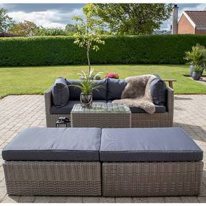 Loungeset Rossi (5-delig) aluminium/polypropeen - grijs