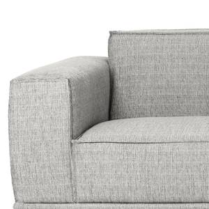 Ecksofa Pernu I Flachgewebe Costa: Silber - Longchair davorstehend rechts