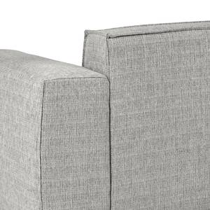 Ecksofa Pernu I Flachgewebe Costa: Silber - Longchair davorstehend rechts