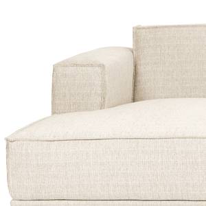 Canapé d’angle Pernu I Tissu Costa: Blanc - Méridienne courte à gauche (vue de face)
