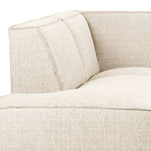 Canapé d’angle Pernu II Tissu Costa: Blanc - Méridienne longue à gauche (vue de face)