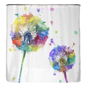 Antischimmel douchegordijn Paardenbloem polyester - meerdere kleuren - 180 x 180 cm