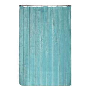 Antischimmel douchegordijn Hout polyester - turquoise - 120 x 200 cm